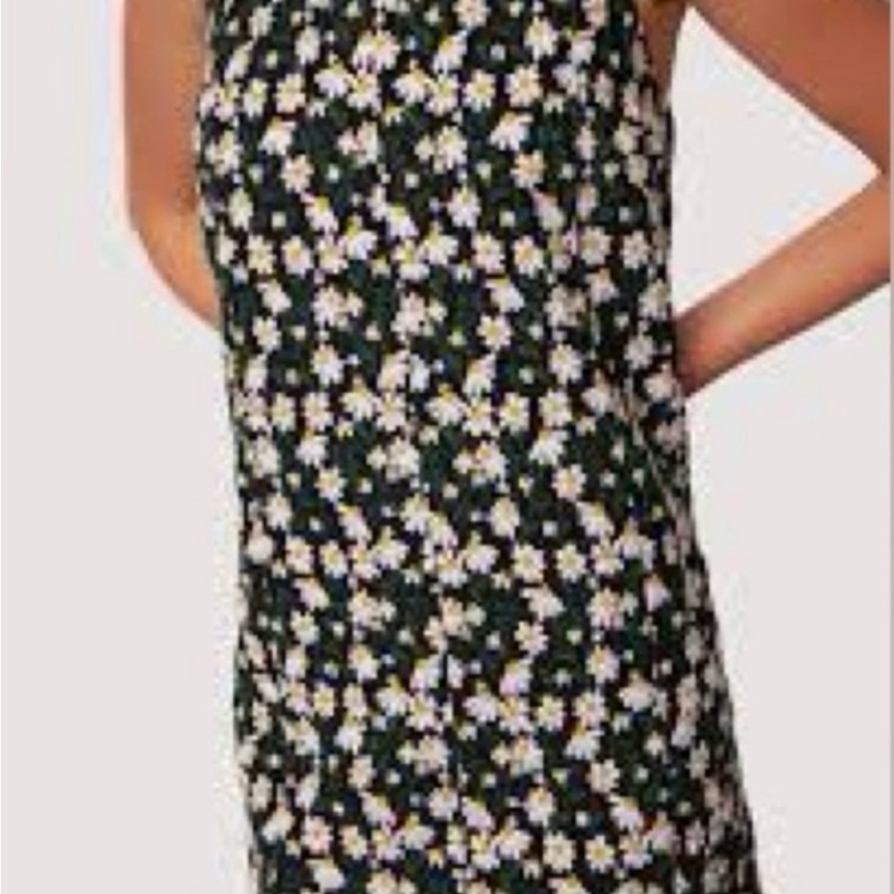 LOST + WANDER Black Embroidered Floral Daisy Dress